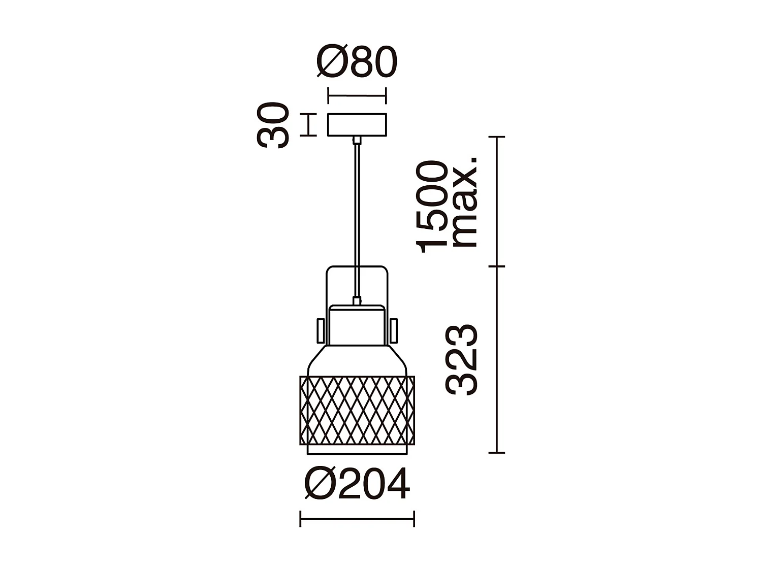 TOSCA moderne stijl plafondlamp - D. 20,4 cm x H. 150 cm - E27 60W - IP20 - binnen - staal en aluminium - wit en goud