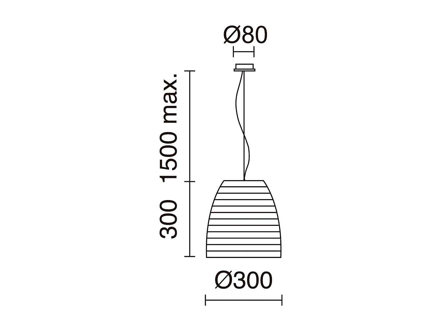Lampe à plafond TWIST style moderne et scandinave-h.150 cm x p.ø30 cm-GX53 led T2 6W-480lm et 3000K-ip20-bois de hêtre