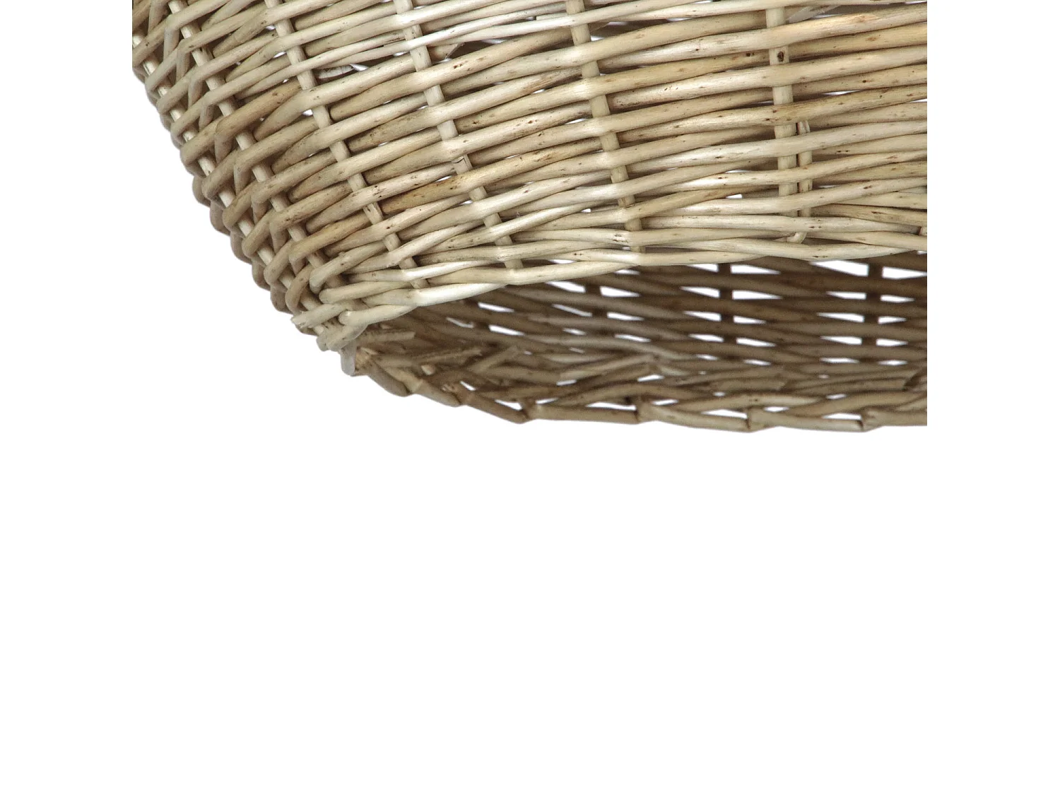 Plafonnier Naturel moderne-h130cm x ø70cm-e27 15w-acier, osier clair-ip20