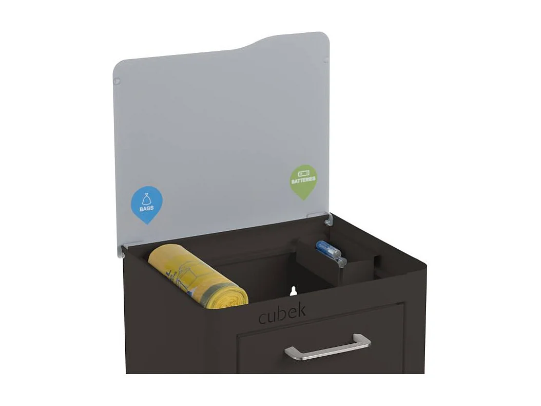 Poubelle cuisine de tri sélectif - 3 compartiments de 20L- CUBEK