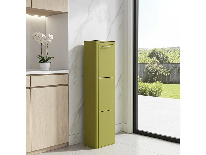 Poubelle cuisine de tri sélectif - 3 compartiments de 20L- CUBEK