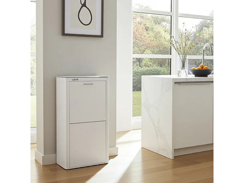 Pattumiera da cucina - Bidone per raccolta differenziata - 4 scomparti da 20L - CUBEK