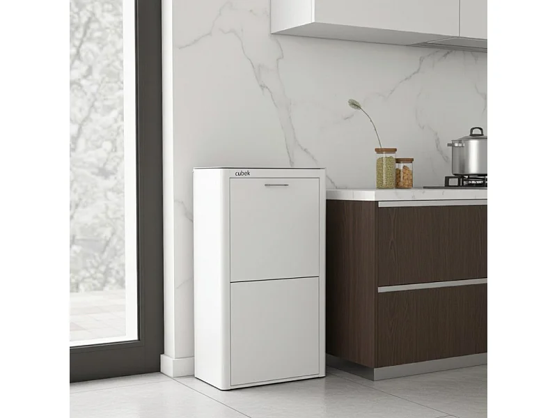 Pattumiera da cucina - Bidone per raccolta differenziata - 4 scomparti da 20L - CUBEK