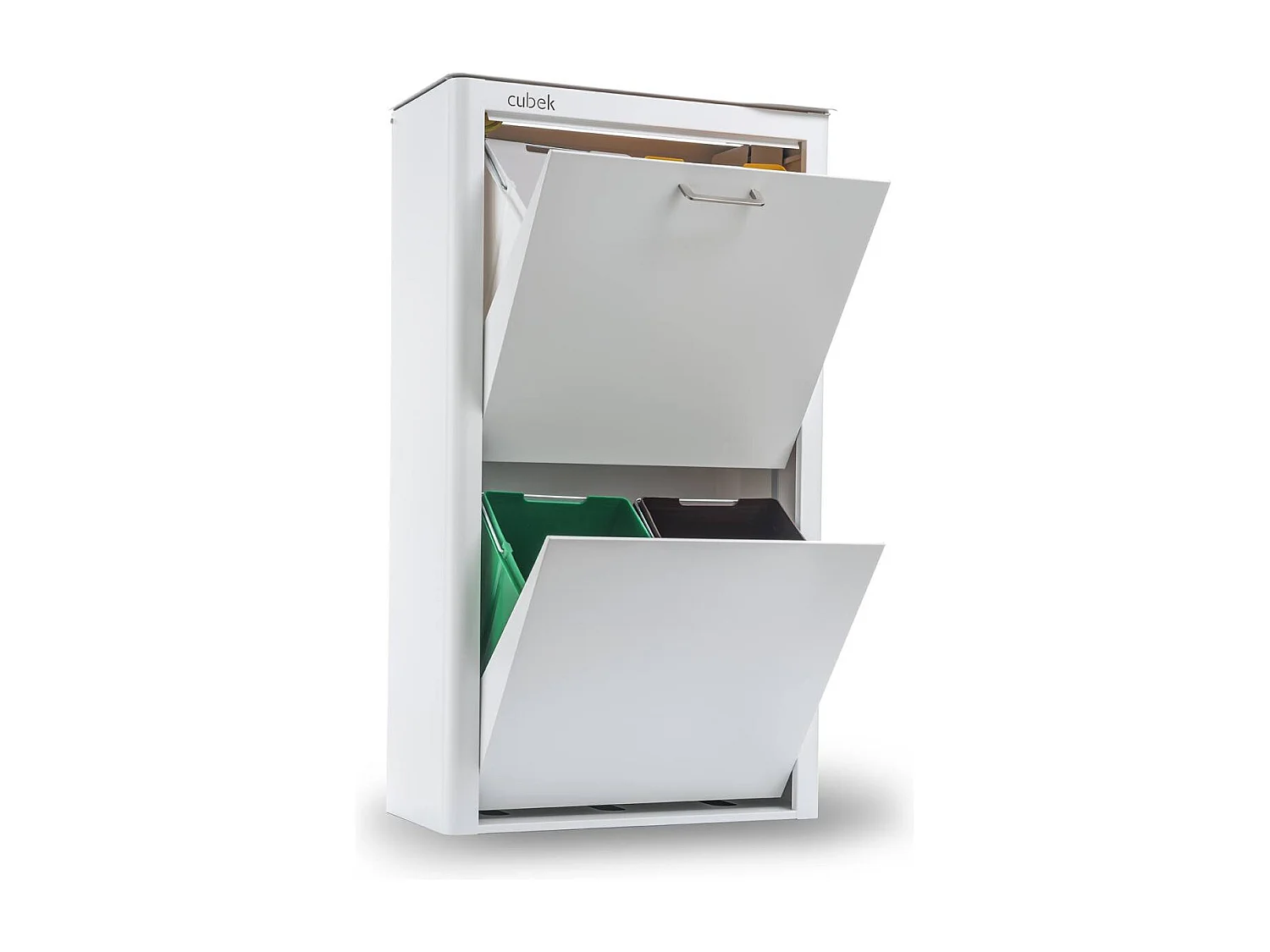 Küchenabfalleimer - Mülltrennungssystem mit 4 Fächern à 20 Litern - CUBEK