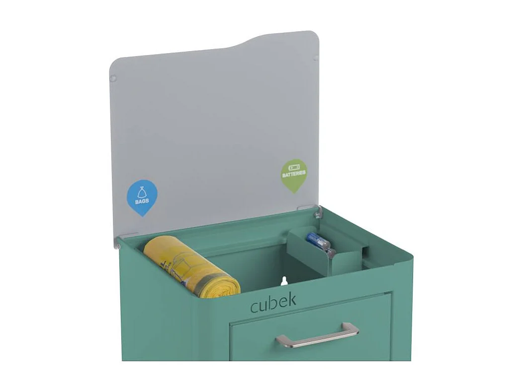 Cubo de basura para la cocina - Cubo de reciclaje - 3 compartimentos de 20L - CUBEK