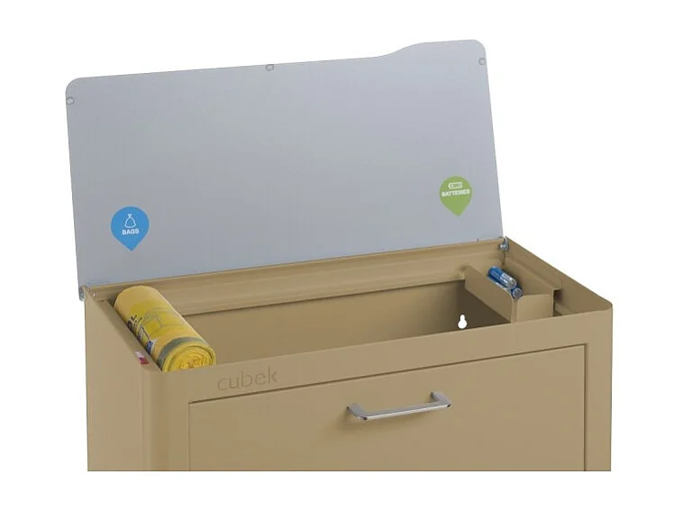 Pattumiera da cucina - Bidone per raccolta differenziata - 4 scomparti da 20L - CUBEK