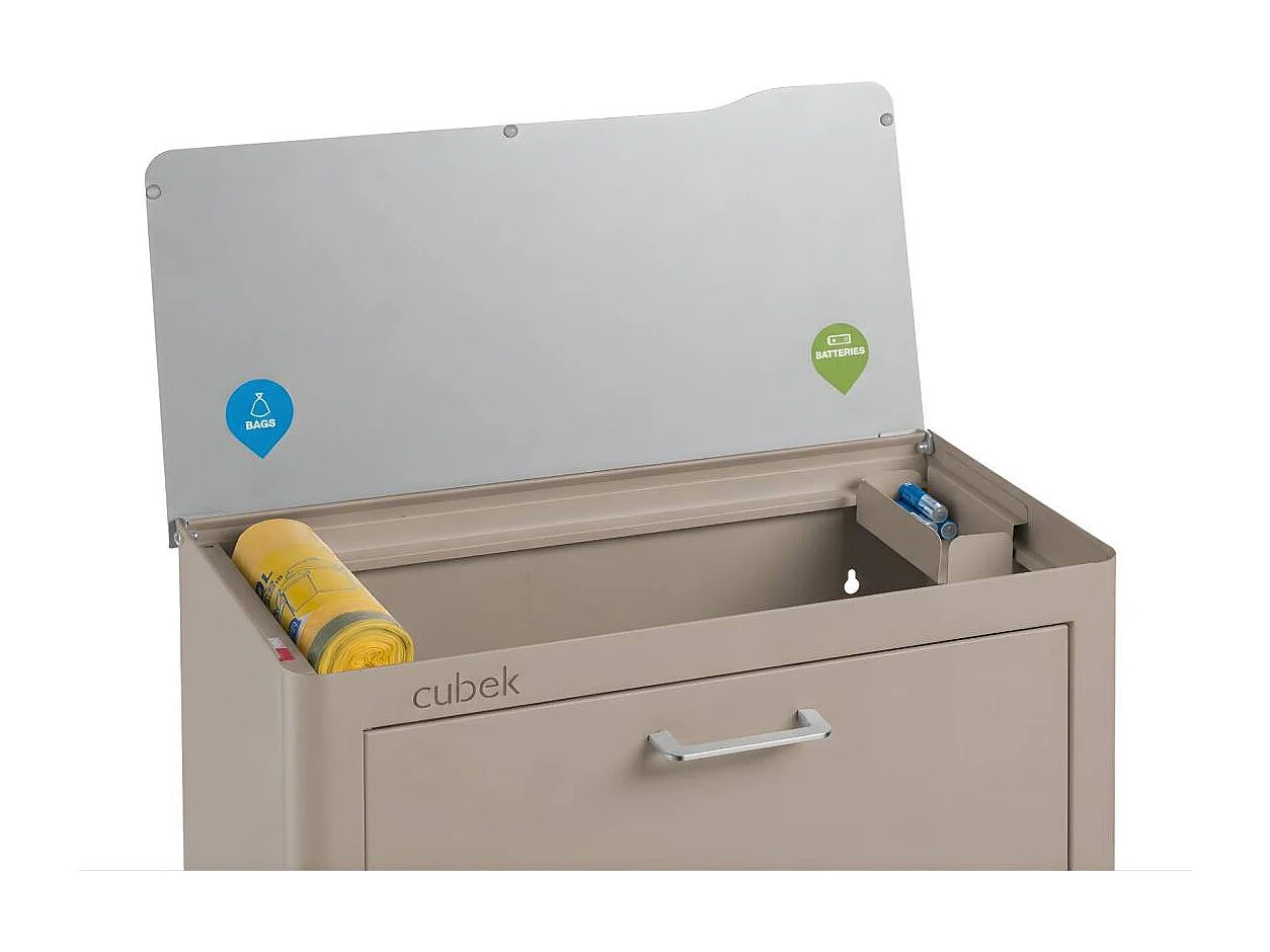 Cubo de basura para la cocina - Cubo de reciclaje - 4 compartimentos de 20L - CUBEK