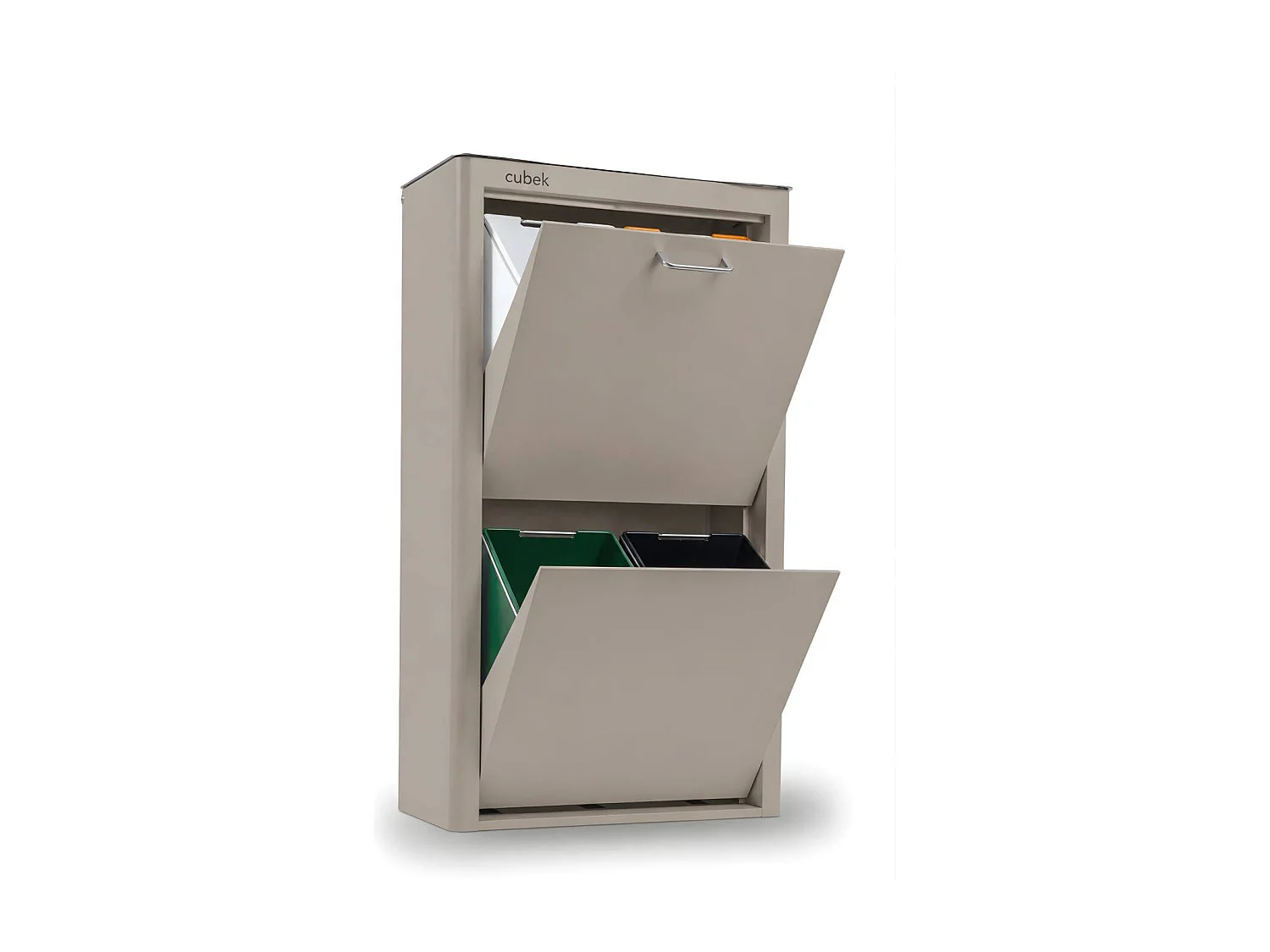 Cubo de basura para la cocina - Cubo de reciclaje - 4 compartimentos de 20L - CUBEK