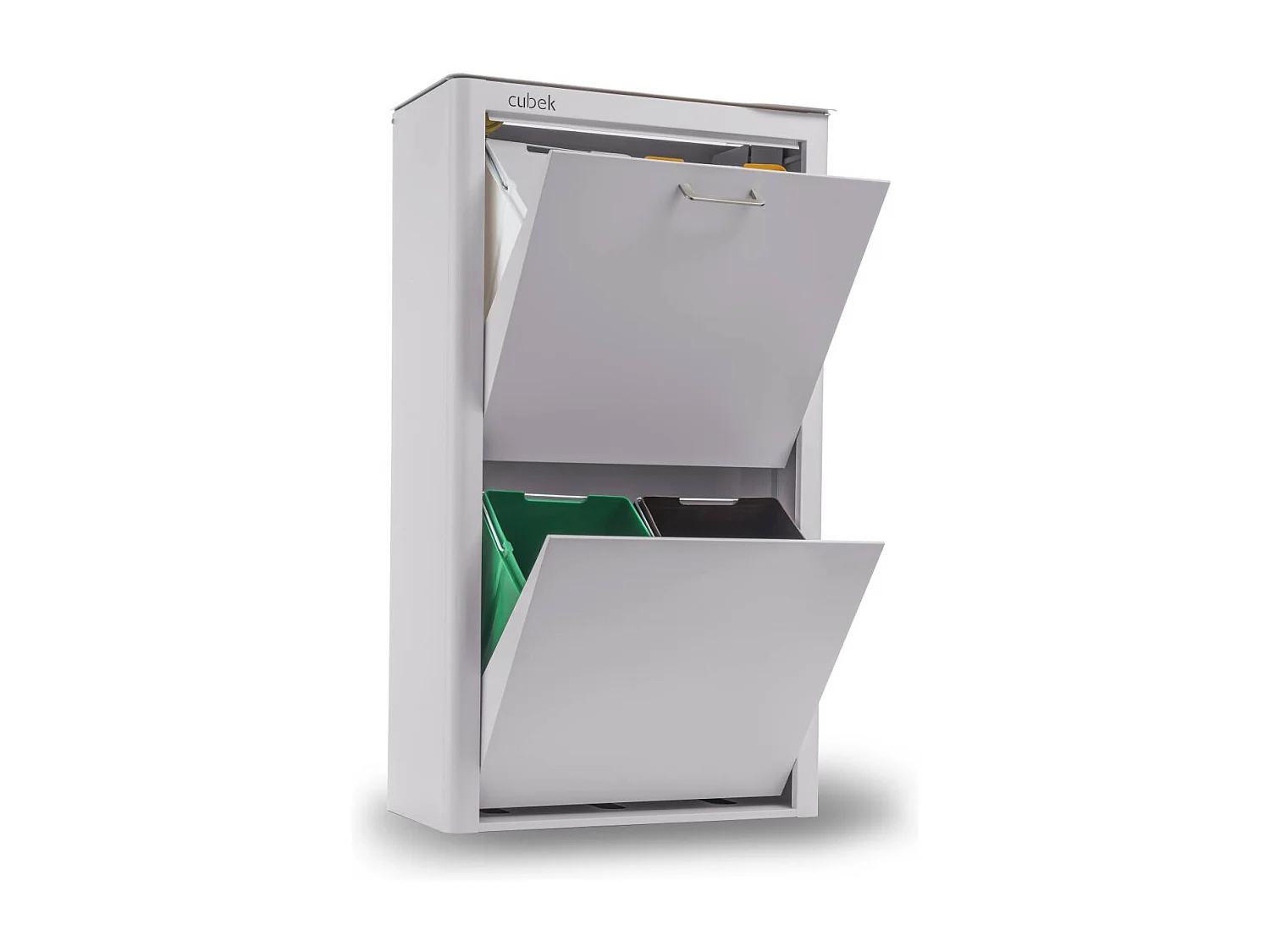 Cubo de basura para la cocina - Cubo de reciclaje - 4 compartimentos de 20L - CUBEK