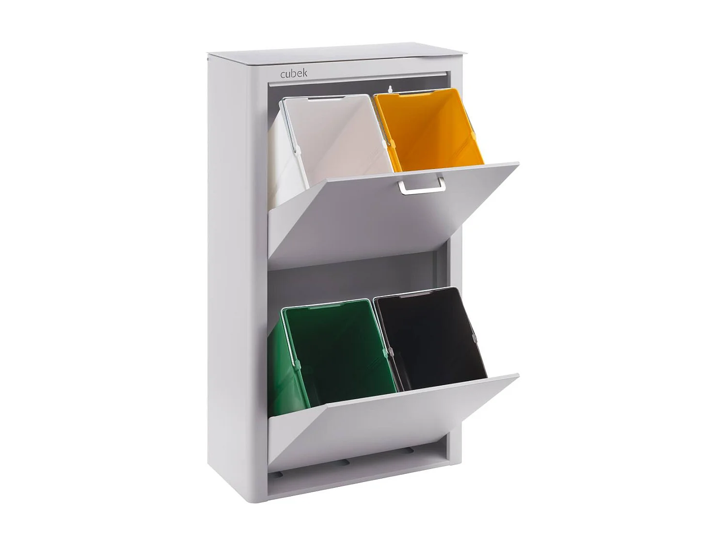 Cubo de basura para la cocina - Cubo de reciclaje - 4 compartimentos de 20L - CUBEK