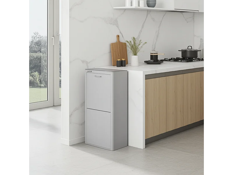 Pattumiera da cucina - Bidone per raccolta differenziata - 4 scomparti da 20L - CUBEK