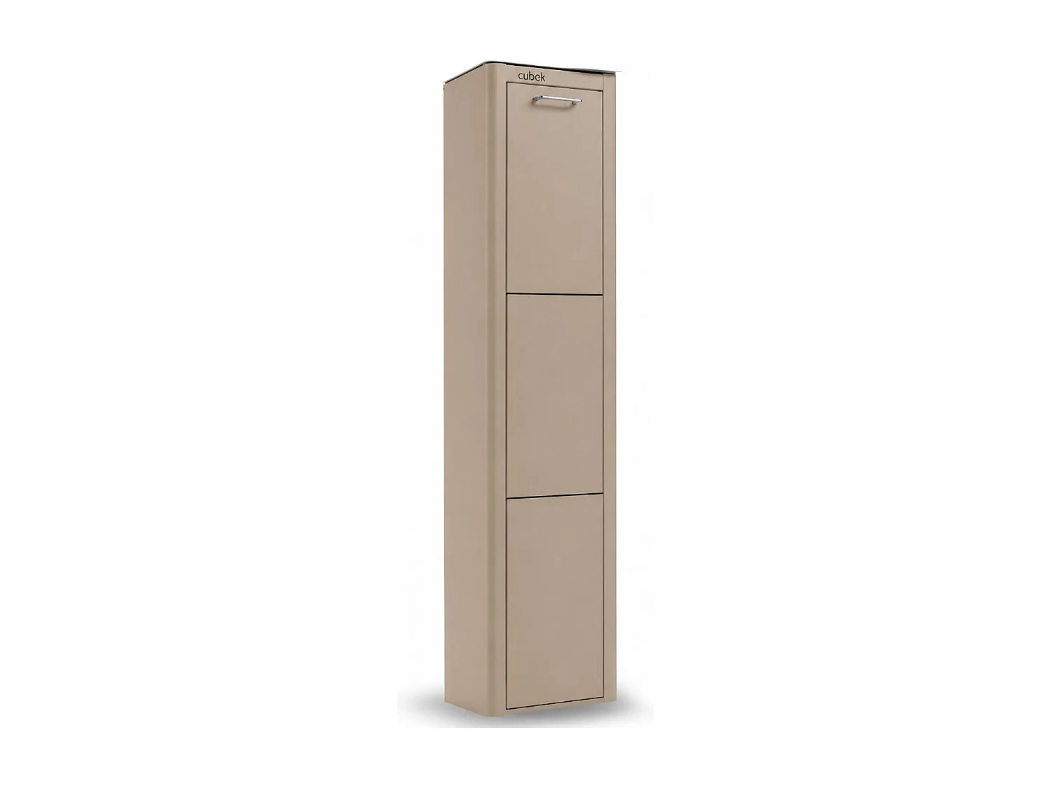 Poubelle cuisine de tri sélectif - 3 compartiments de 20L- CUBEK