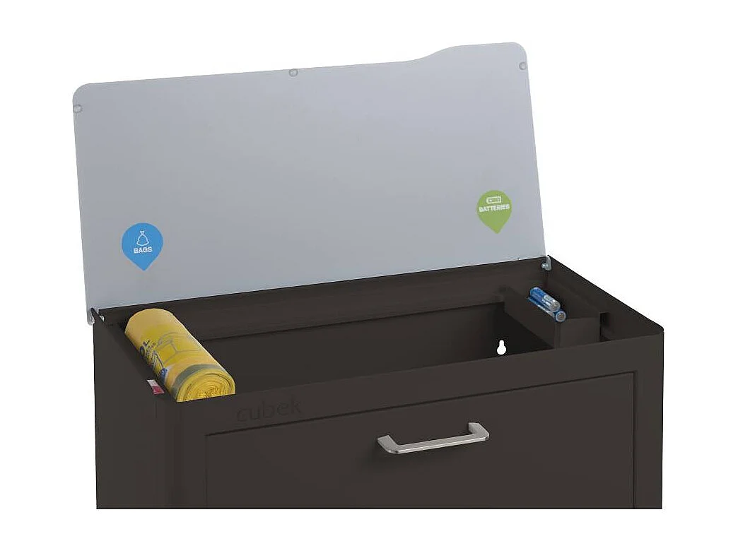 Cubo de basura para la cocina - Cubo de reciclaje - 4 compartimentos de 20L - CUBEK