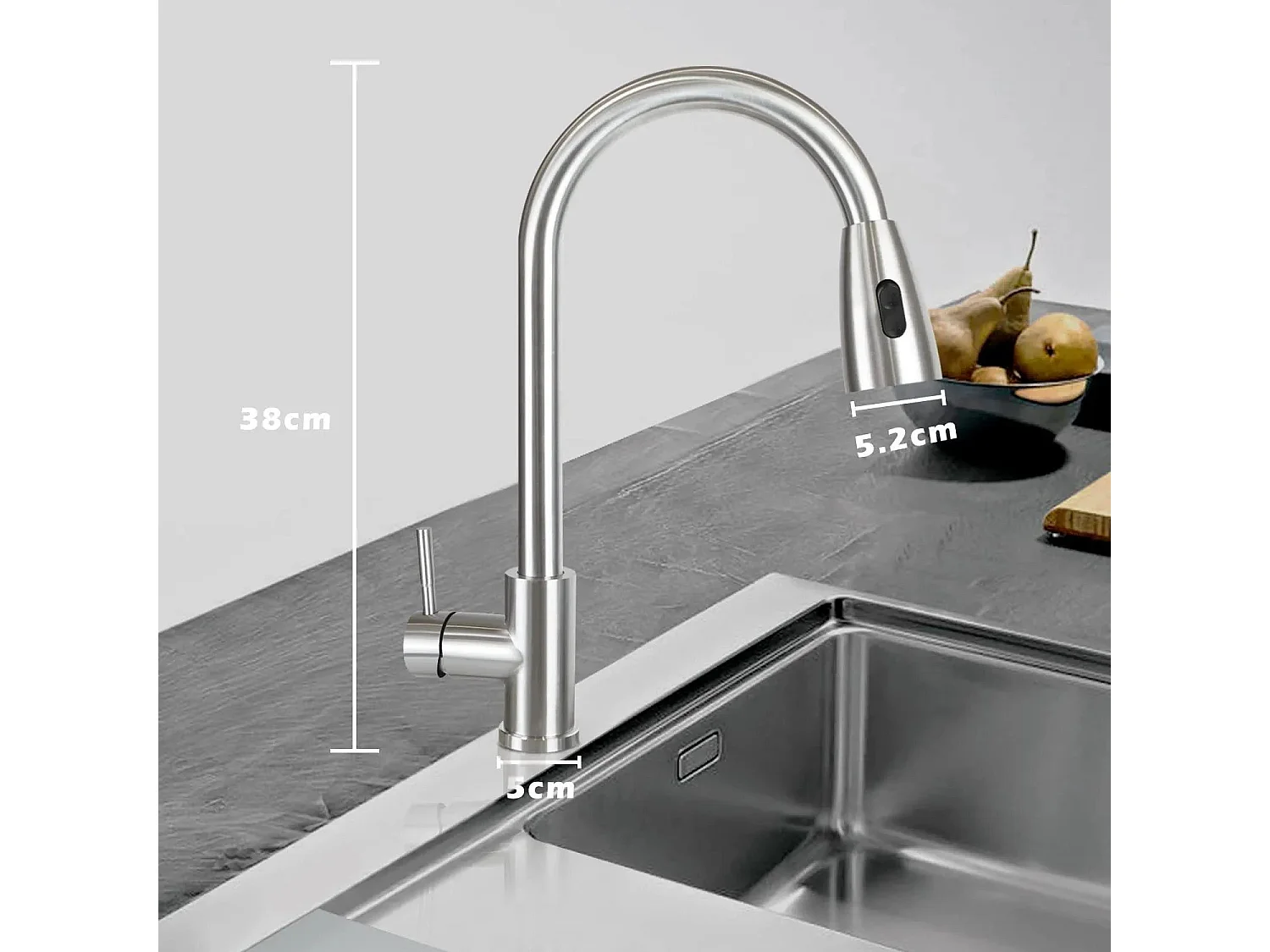 NETTLIFE robinet de cuisine haute pression extensible cuisine 360° robinet d'évier pivotant