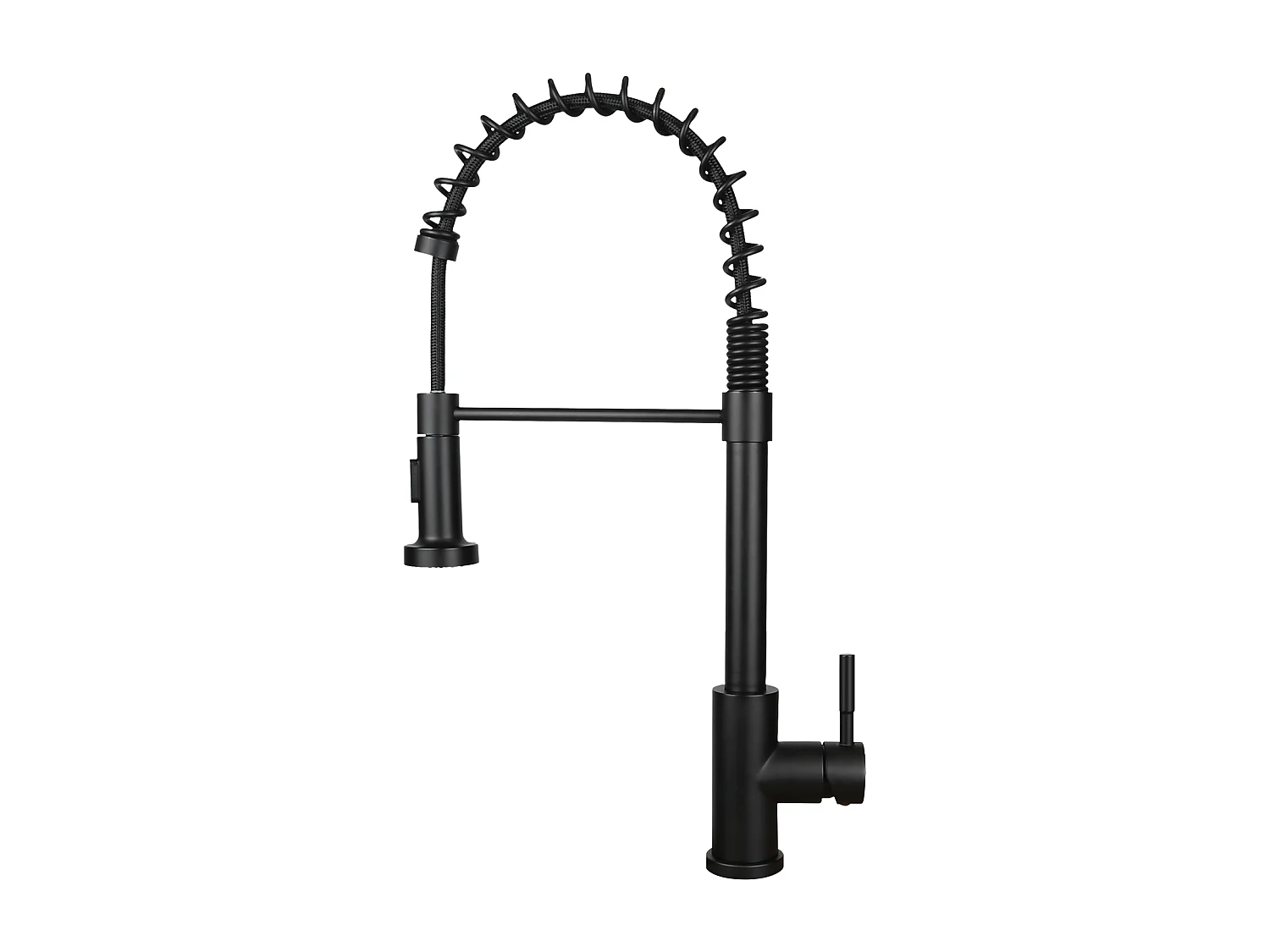 NETTLIFE Robinet de Cuisine avec Douchette Extractible Mitigeur Cuisine Bec Rotatif Mitigeur d'Évier haute pression avec 2 types de jets ，Noir