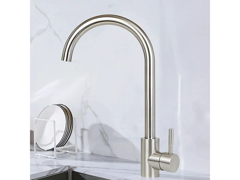 NETTLIFE Keukenkraan Keukenhoogdrukkraan Keukenwasbakkenkraan Rvs 360° draaibare kraan