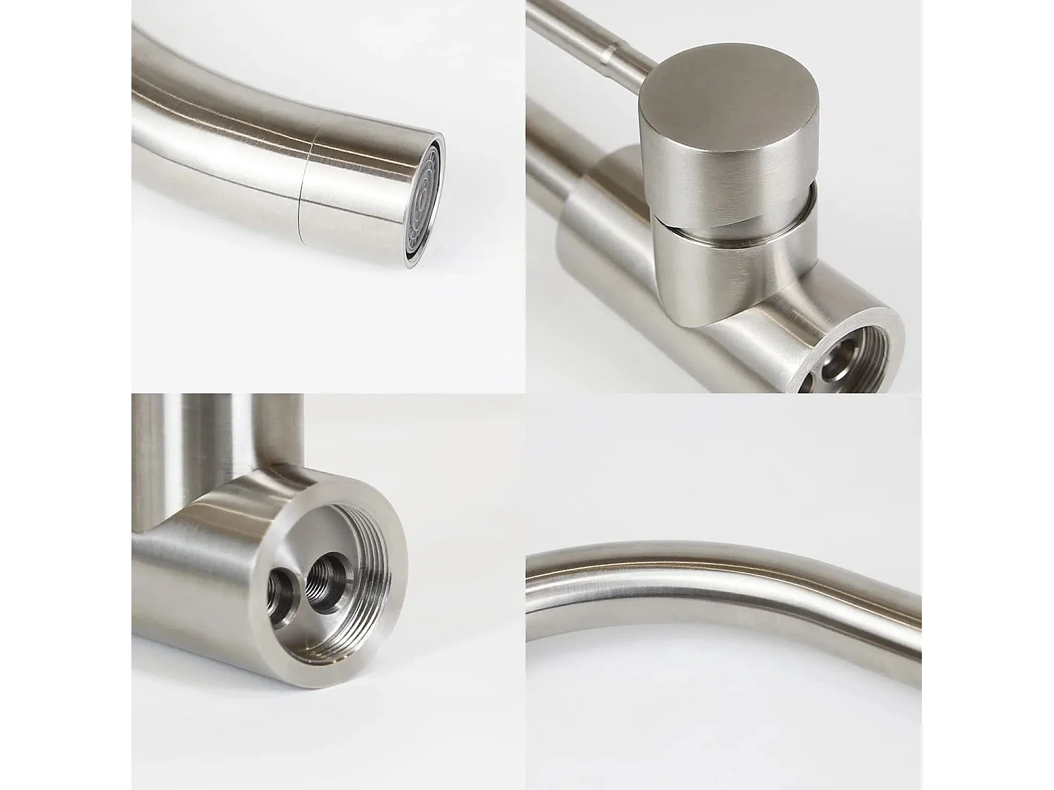 NETTLIFE kran kuchenny kran wysokociśnieniowy obrotowy 360° kran zlewozmywakowy ze stali nierdzewnej