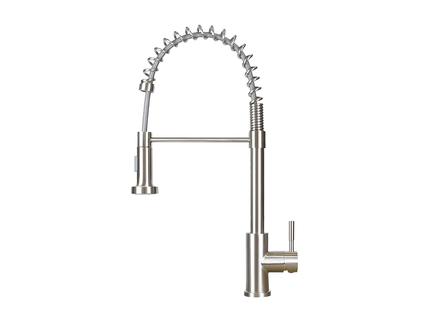 NETTLIFE Robinet de Cuisine avec Douchette Extractible Mitigeur Cuisine Bec Rotatif Mitigeur d'Évier haute pression avec 2 types de jets , Nickel