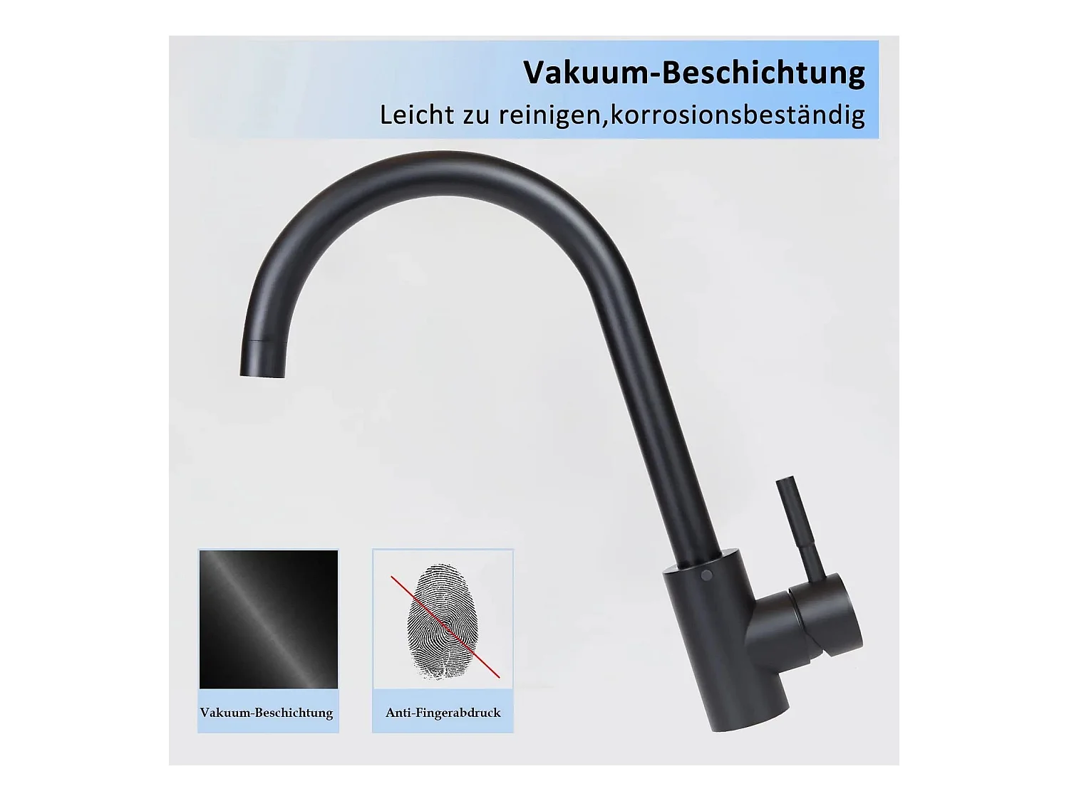NETTLIFE Küchenarmatur Hochdruck Küchenspültischarmatur aus Edelstahl 360° drehbar