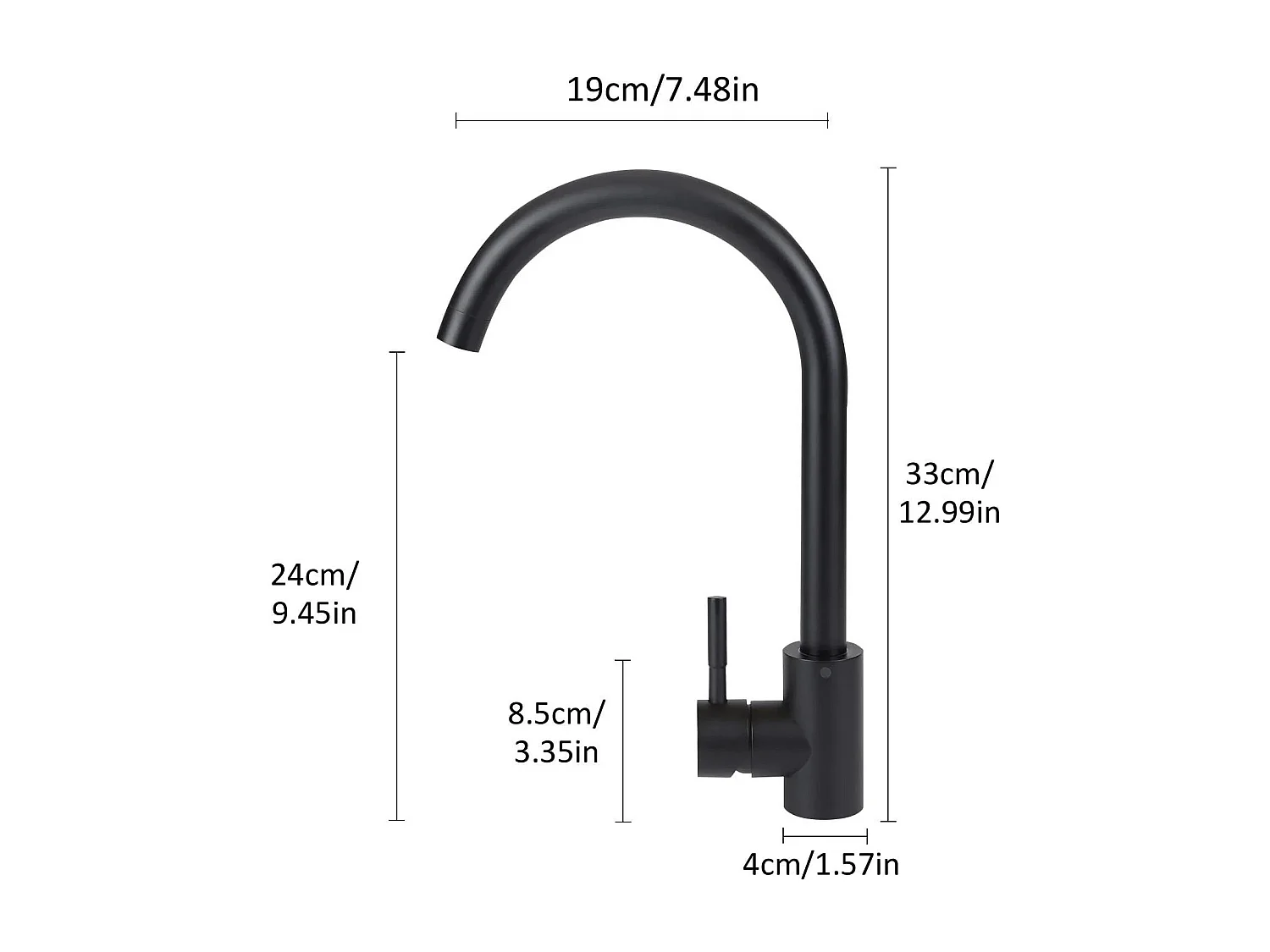 NETTLIFE robinet de cuisine robinet haute pression robinet d'évier de cuisine en acier inoxydable pivotant à 360°