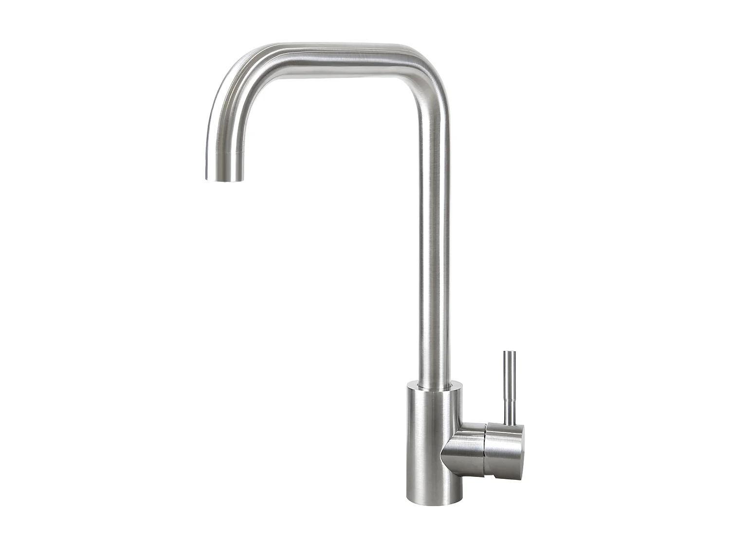 NETTLIFE Robinet de Cuisine mitigeur en Acier Inoxydable avec Poignée Unique, à Haute Pression, Robinet de Cuisine Pivotant à 360 °, Nickel