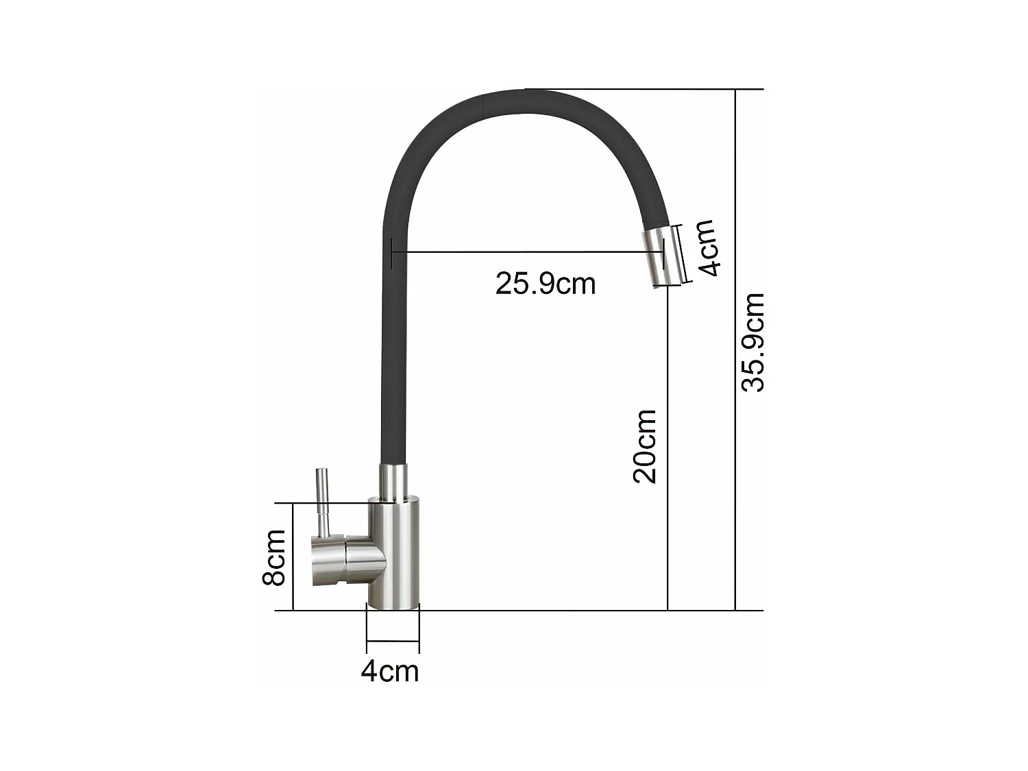 NETTLIFE Wasserhahn Küche Küchenarmatur Schwarz - Armatur Edelstahl Mischbatterie 360° Drehbar Schwenkbar Spültischarmatur Küchenwasserhahn mit Flexibler