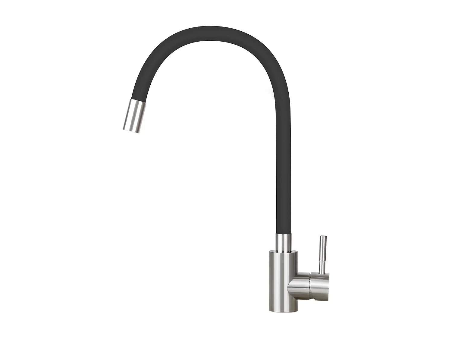 NETTLIFE Wasserhahn Küche Küchenarmatur Schwarz - Armatur Edelstahl Mischbatterie 360° Drehbar Schwenkbar Spültischarmatur Küchenwasserhahn mit Flexibler