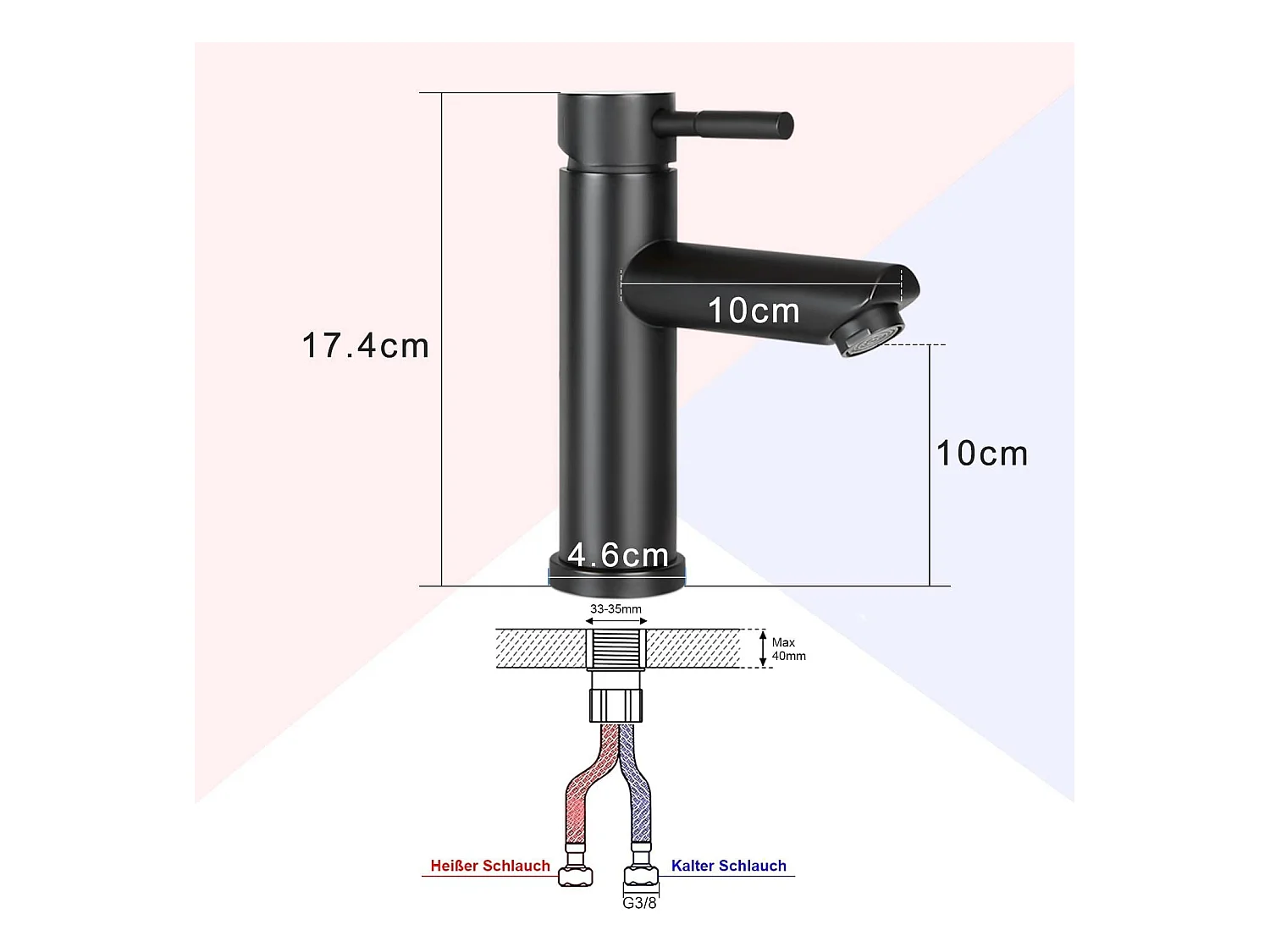 NETTLIFE keukenkraan warm/koud hoge druk RVS kraan
