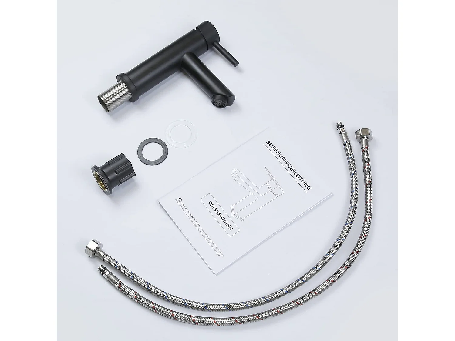 NETTLIFE robinet d'évier robinet chaud/froid robinet haute pression en acier inoxydable