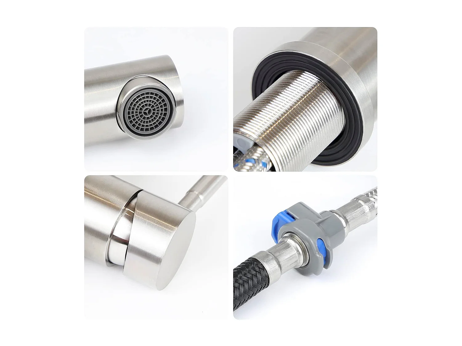 NETTLIFE Mezclador de lavabo Mezclador de agua fría de alta presión Grifo de baño