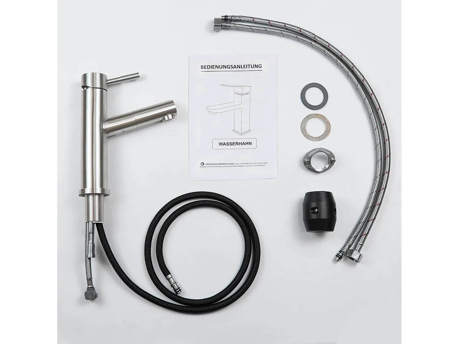 NETTLIFE Mezclador de lavabo Mezclador de agua fría de alta presión Grifo de baño