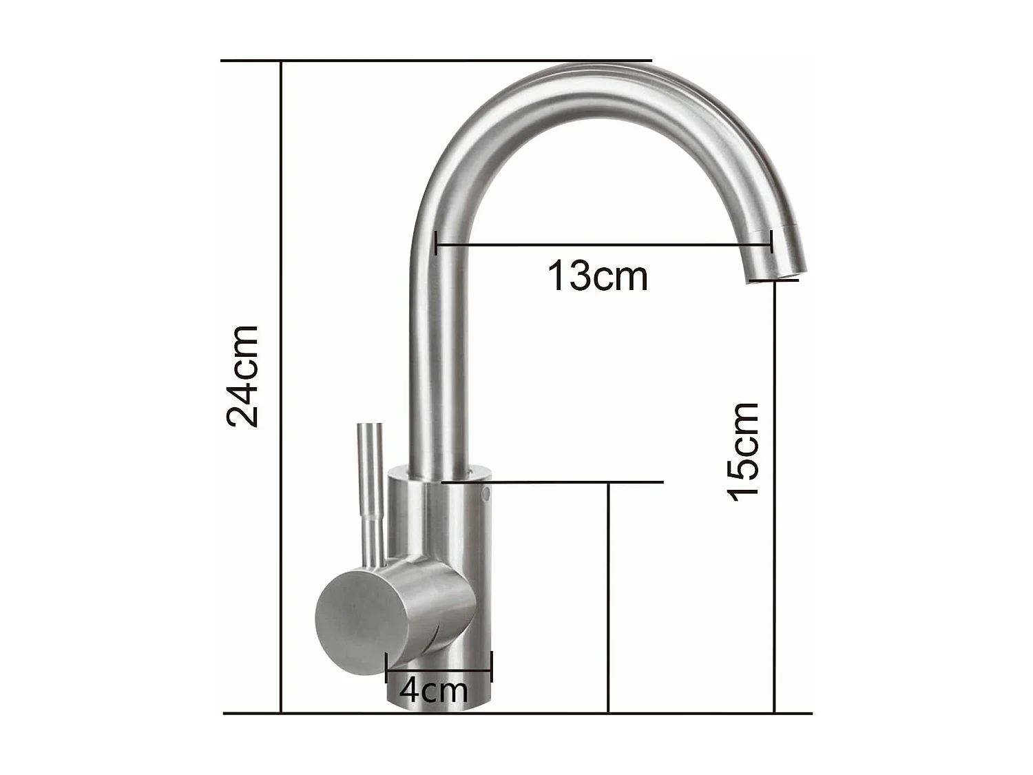 NETTLIFE Grifo de cocina Grifo de fregadero de baño Grifo de baño de acero inoxidable de alta presión