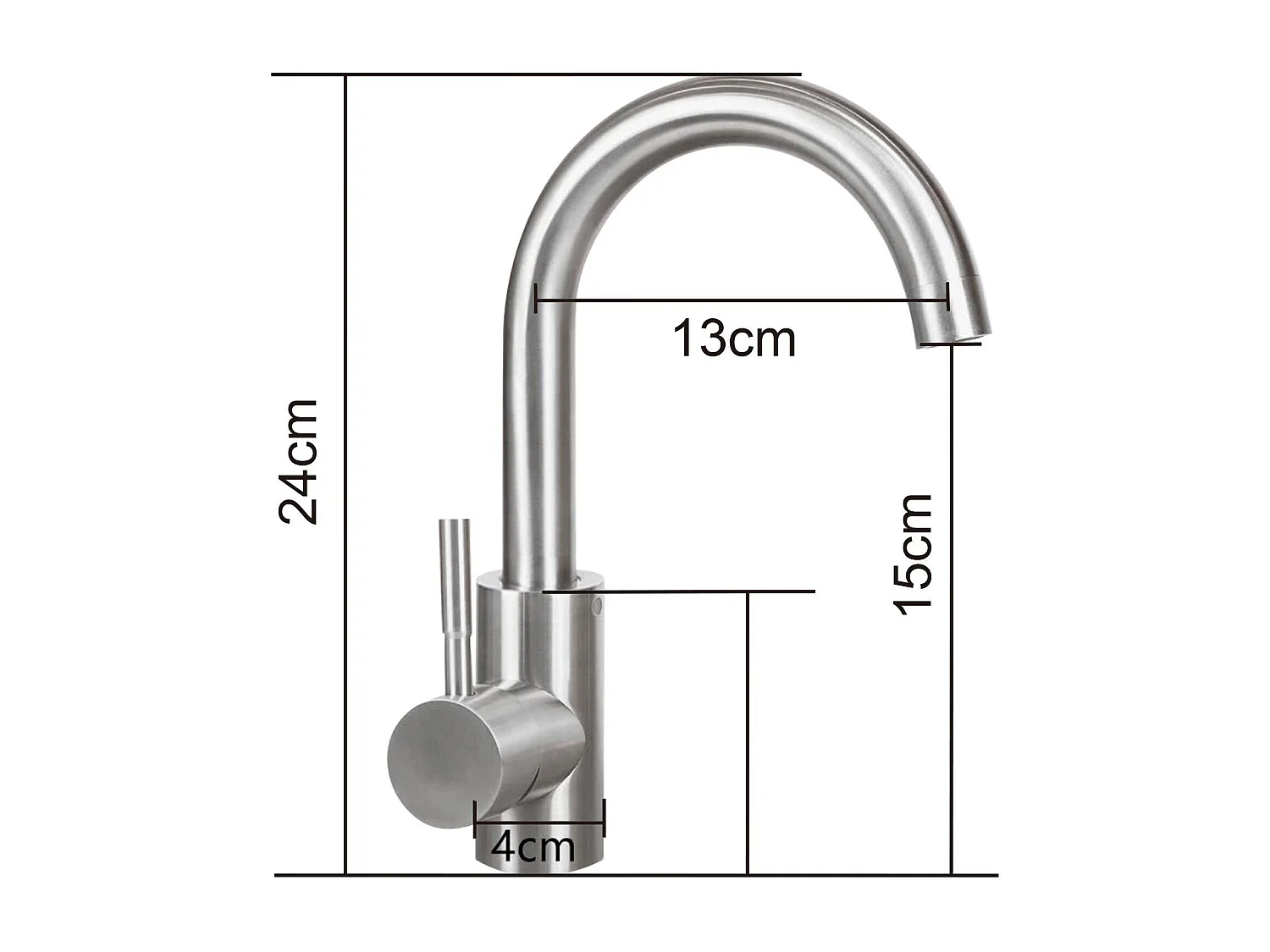 NETTLIFE robinet de cuisine robinet de lavabo de salle de bains robinet de salle de bains en acier inoxydable haute pression