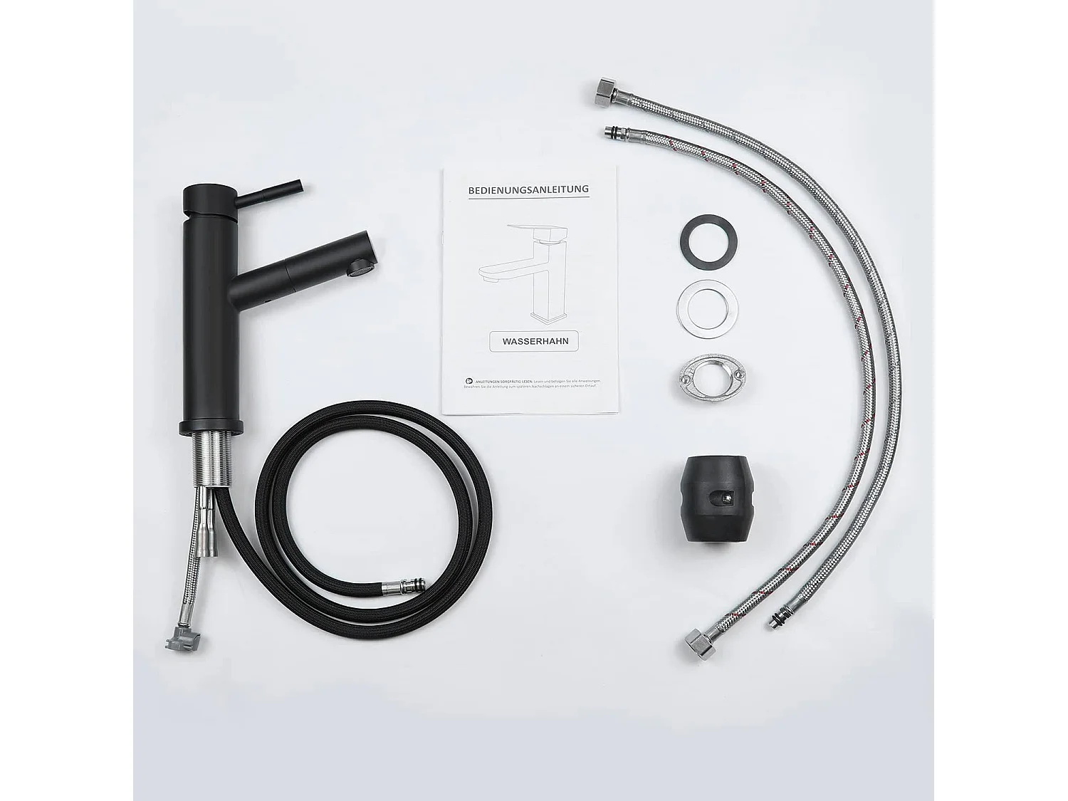 NETTLIFE mitigeur de lavabo mitigeur d'eau froide haute pression robinet de salle de bain