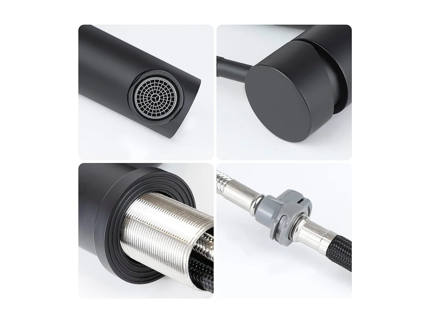 NETTLIFE mitigeur de lavabo mitigeur d'eau froide haute pression robinet de salle de bain