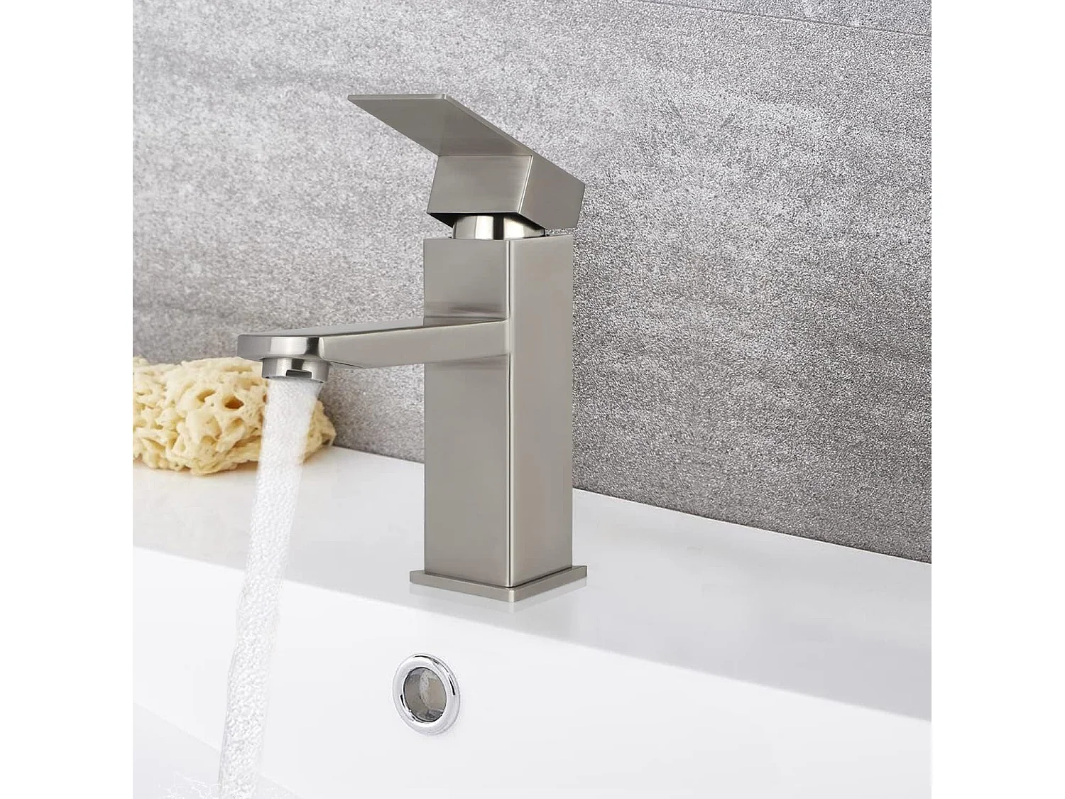 NETTLIFE robinet d'évier robinet chaud/froid robinet haute pression en acier inoxydable