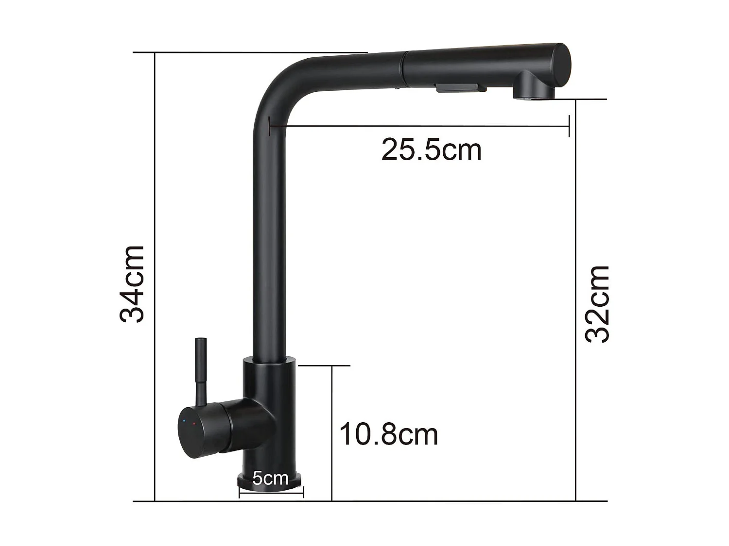 NETTLIFE Robinet de lavabo Robinet d'évier extensible Rotatif à 360° en acier inoxydable avec 2 types de jets