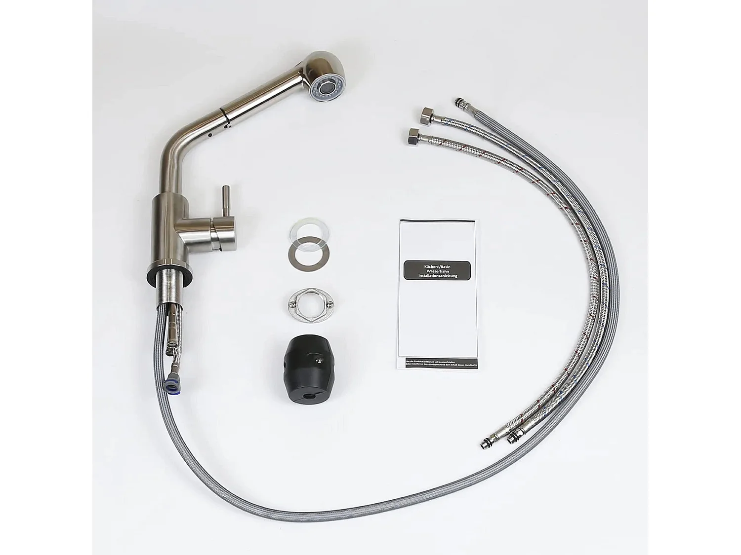 NETTLIFE Hochdruck ausziehbarer Küchenarmatur 360° drehbarer Spültischarmatur