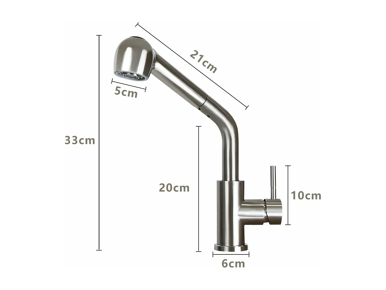 NETTLIFE Keukenkraan hoge druk uittrekbaar keuken 360° draaibare gootsteen kraan