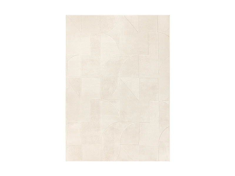 Tapis lavable abstrait crème - ROME 72 Crème 80*150