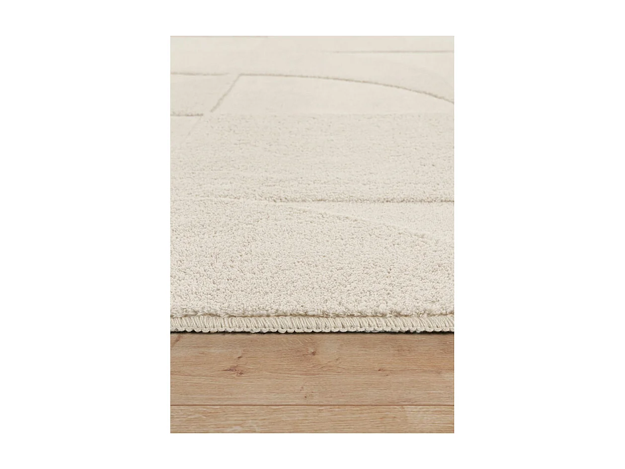 Tapis lavable abstrait crème - ROME 72 Crème 80*300