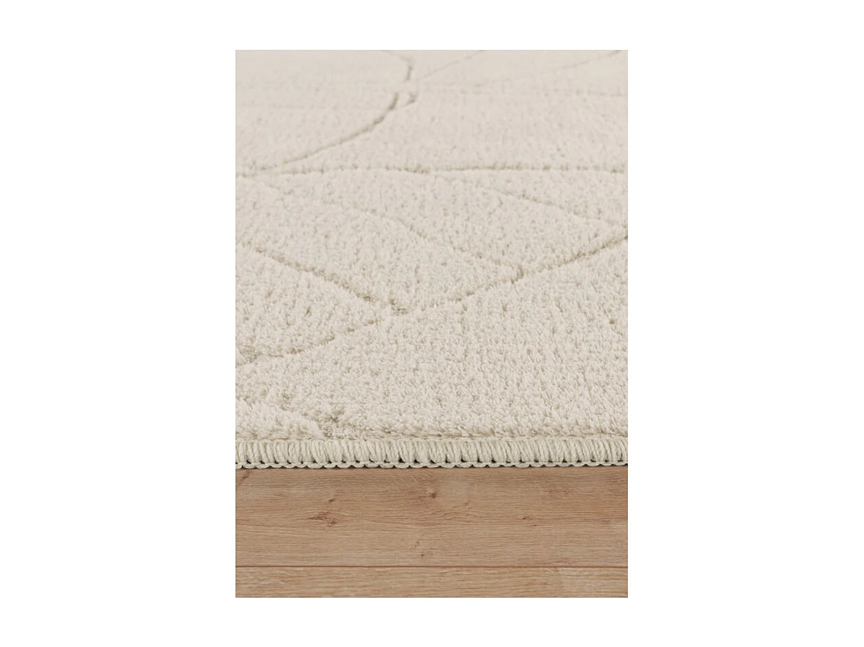 Tapis lavable abstrait crème - Rome 74 Crème 80*150