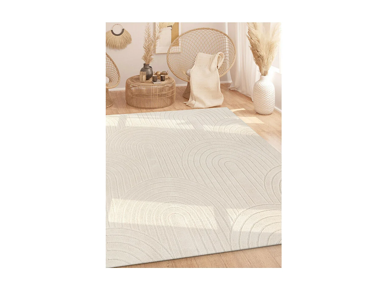 Tapis lavable arc crème - ROME 71 Crème 200*280