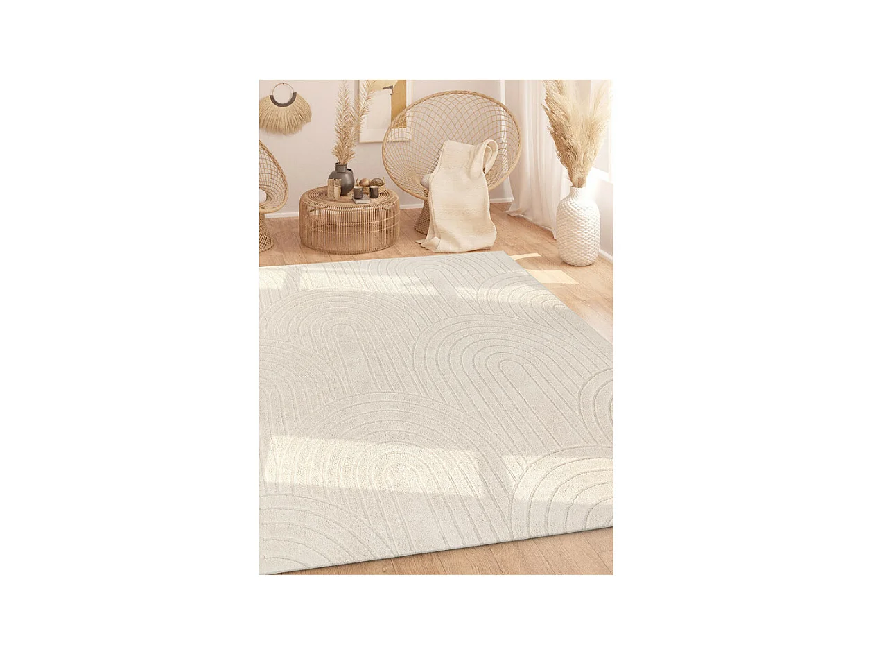Tapis lavable arc crème - ROME 71 Crème 200*280