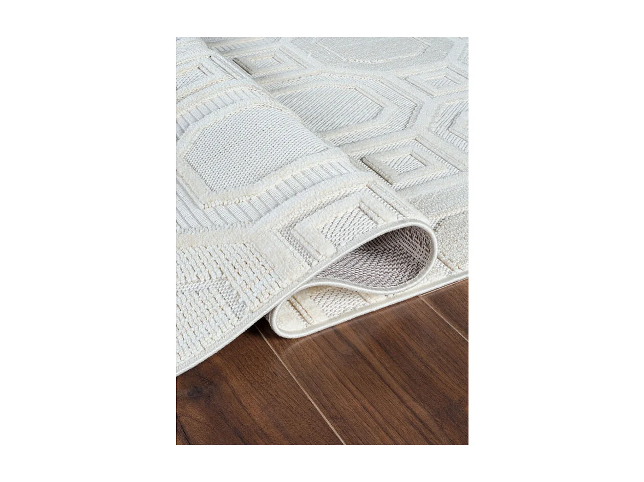 Tapis géométrique crème - MANISA 992 Crème 120*170