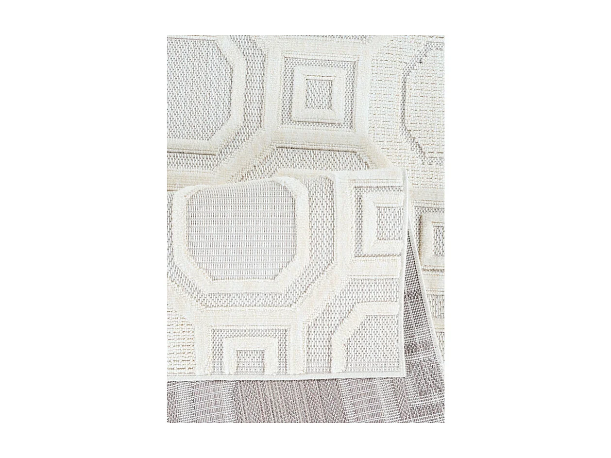 Tapis géométrique crème - MANISA 992 Crème 120*170