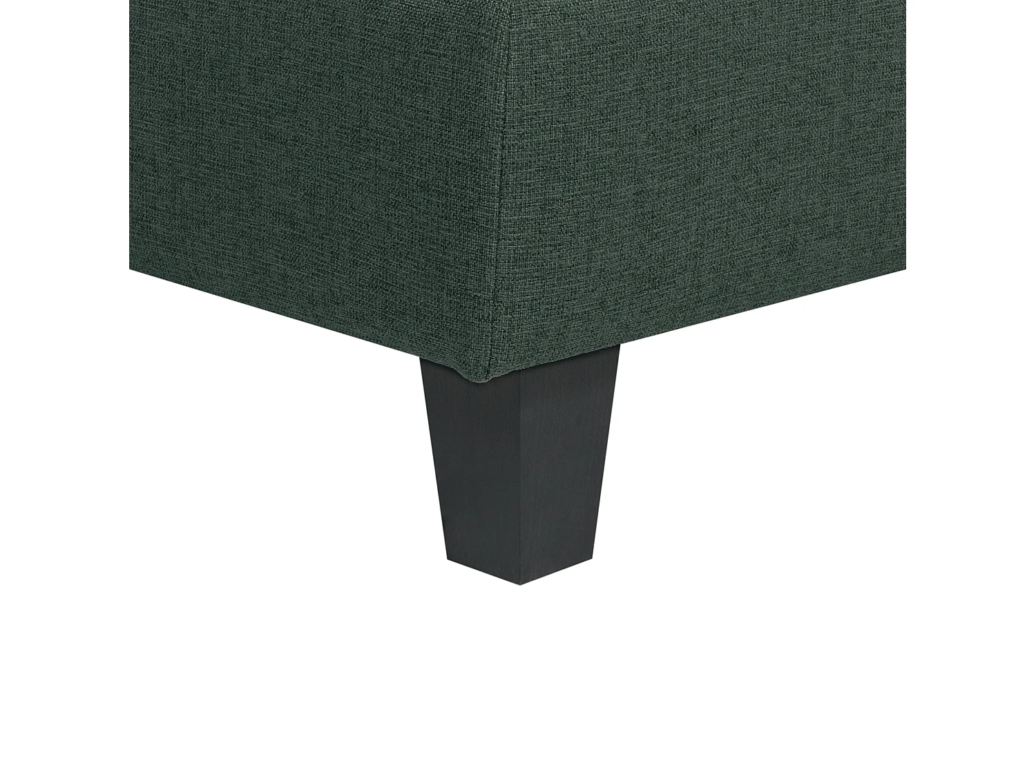 Canapé d'angle modulable 4 places UNSTAD Tissu Vert foncé avec ottoman Côté droit