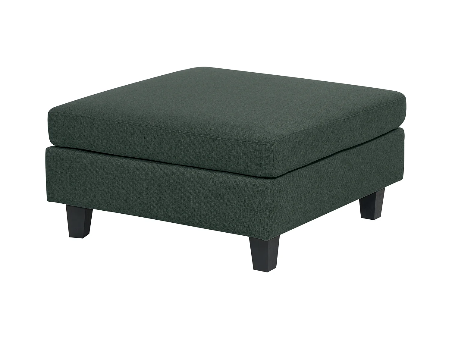 Modul Ecksofa UNSTAD Stoff Dunkelgrün mit Ottomane 4-Sitzer rechtsseitig