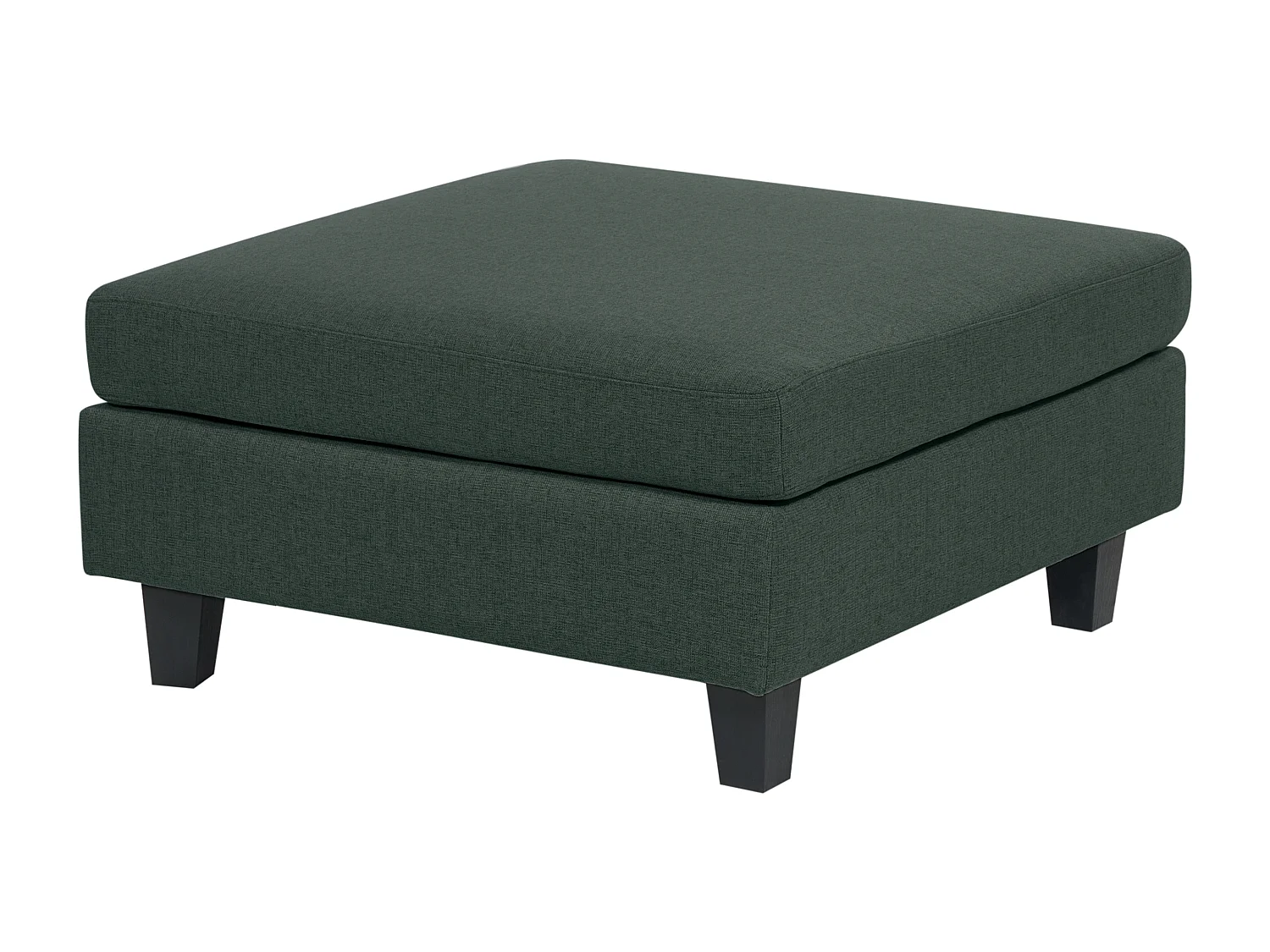 Canapé d'angle modulable UNSTAD Tissu Vert foncé avec ottoman 4 places Côté droit