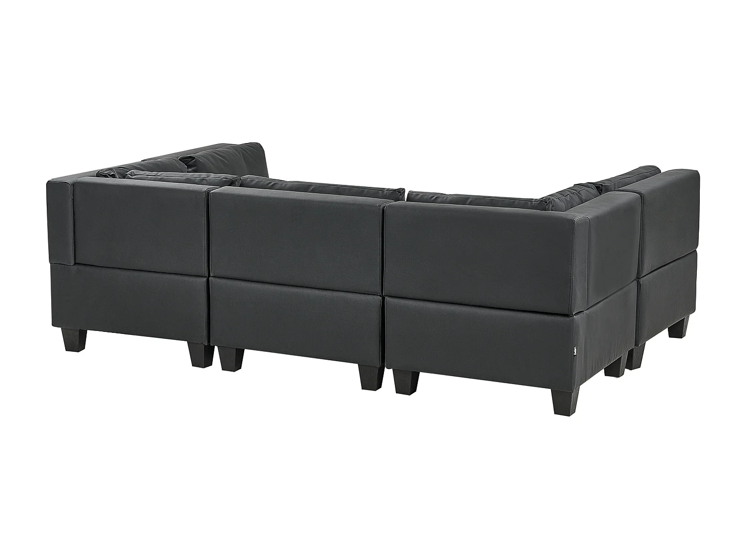 Canapé modulable en forme de U 5 places UNSTAD Cuir PU Noir